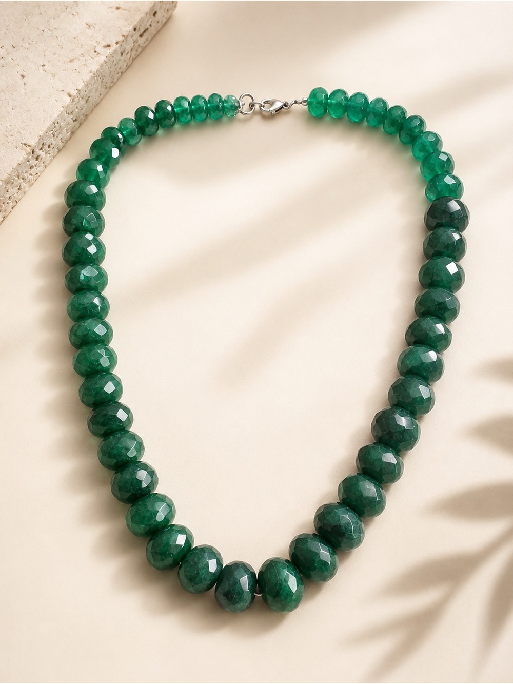 Mineral Grade Genuine Emerald Necklace 18-20 inch